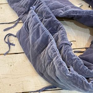 Pottery barn reed velvet cotton bumper Navy Blue